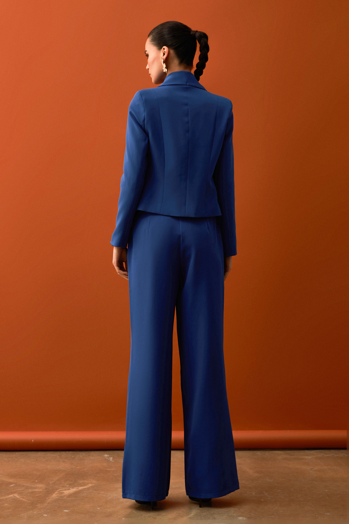 Broş Detaylı Kısa Ceket - İNDİGO