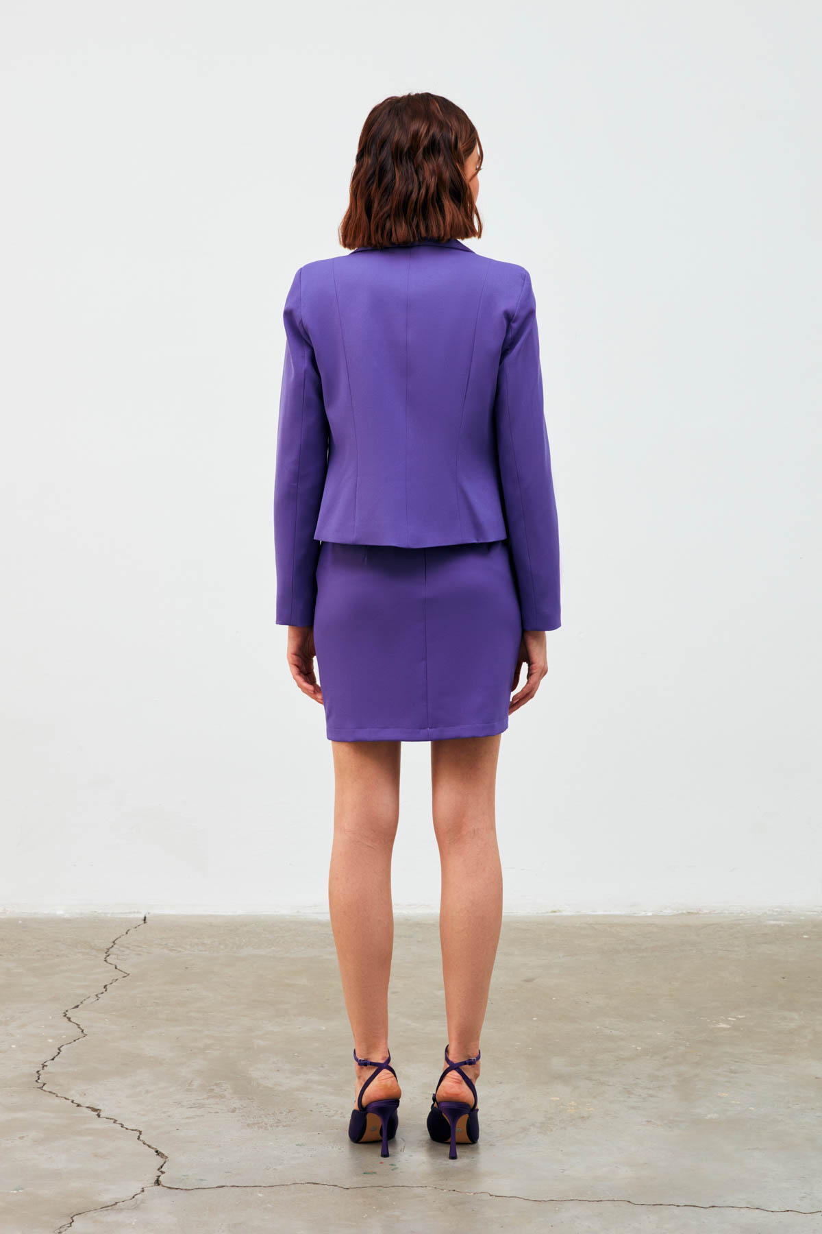 Broş Detaylı Kısa Ceket - MOR