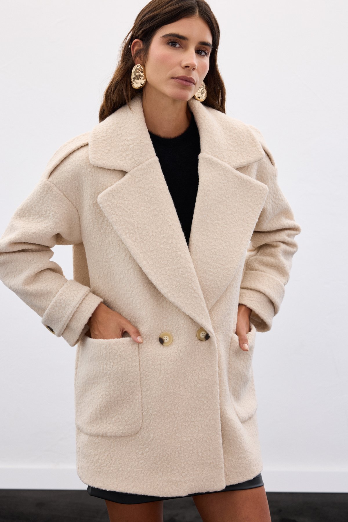 Buklet Kısa Kaban - Bej