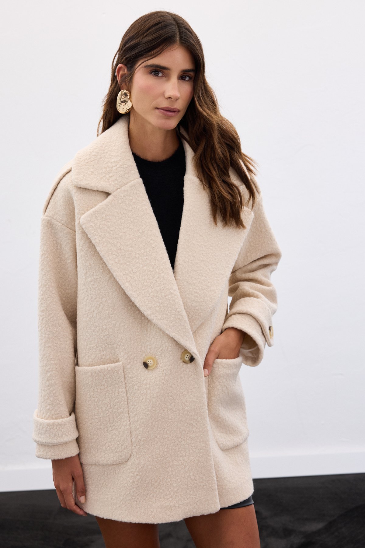 Buklet Kısa Kaban - Bej