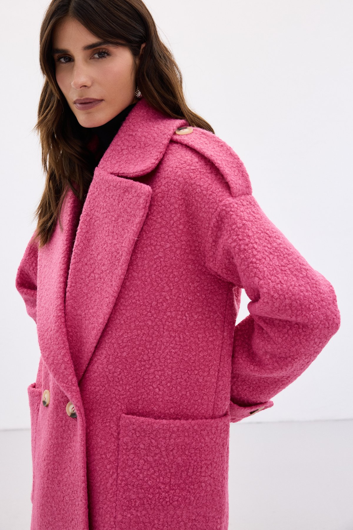 Buklet Kısa Kaban - Fuşya