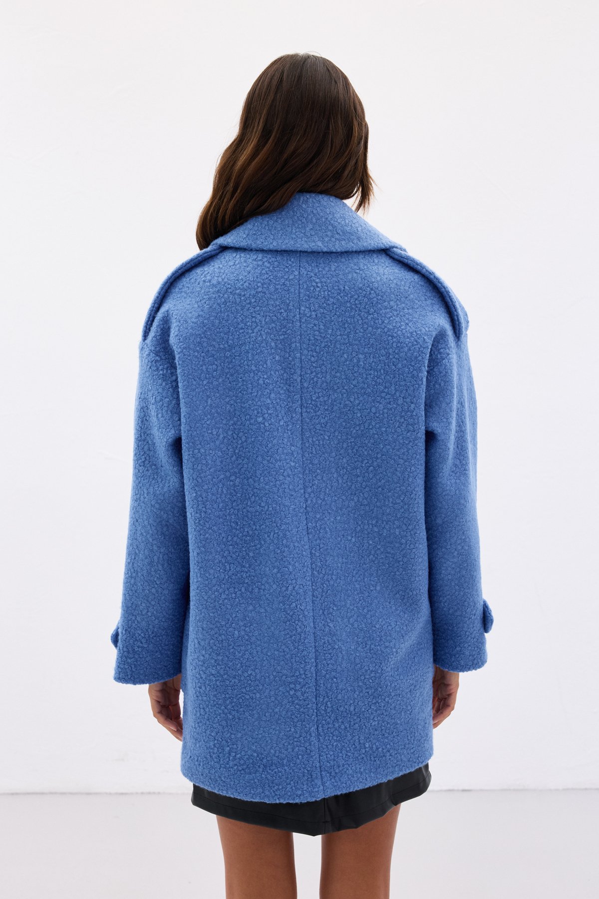 Buklet Kısa Kaban - Mavi