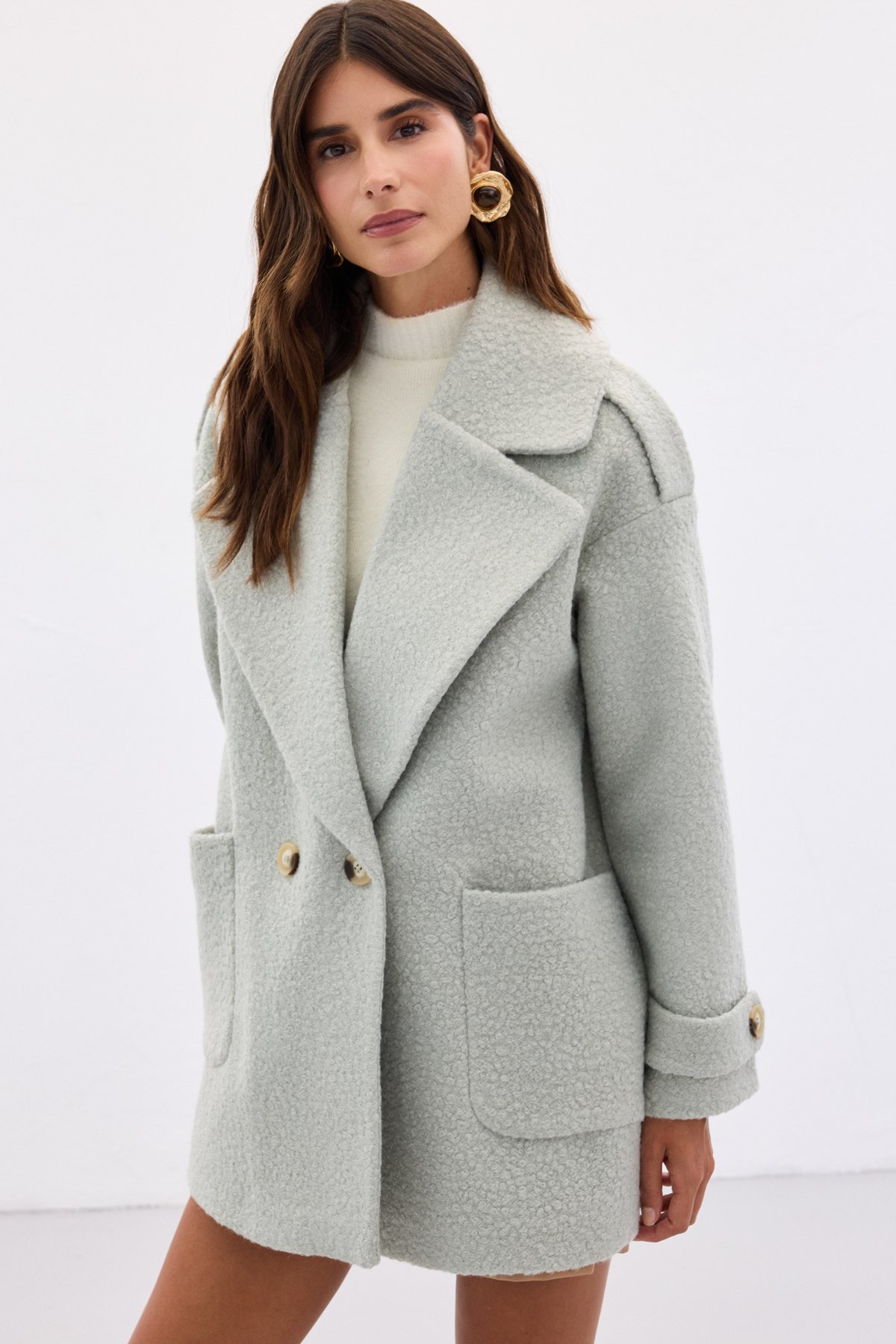 Buklet Kısa Kaban - Mint