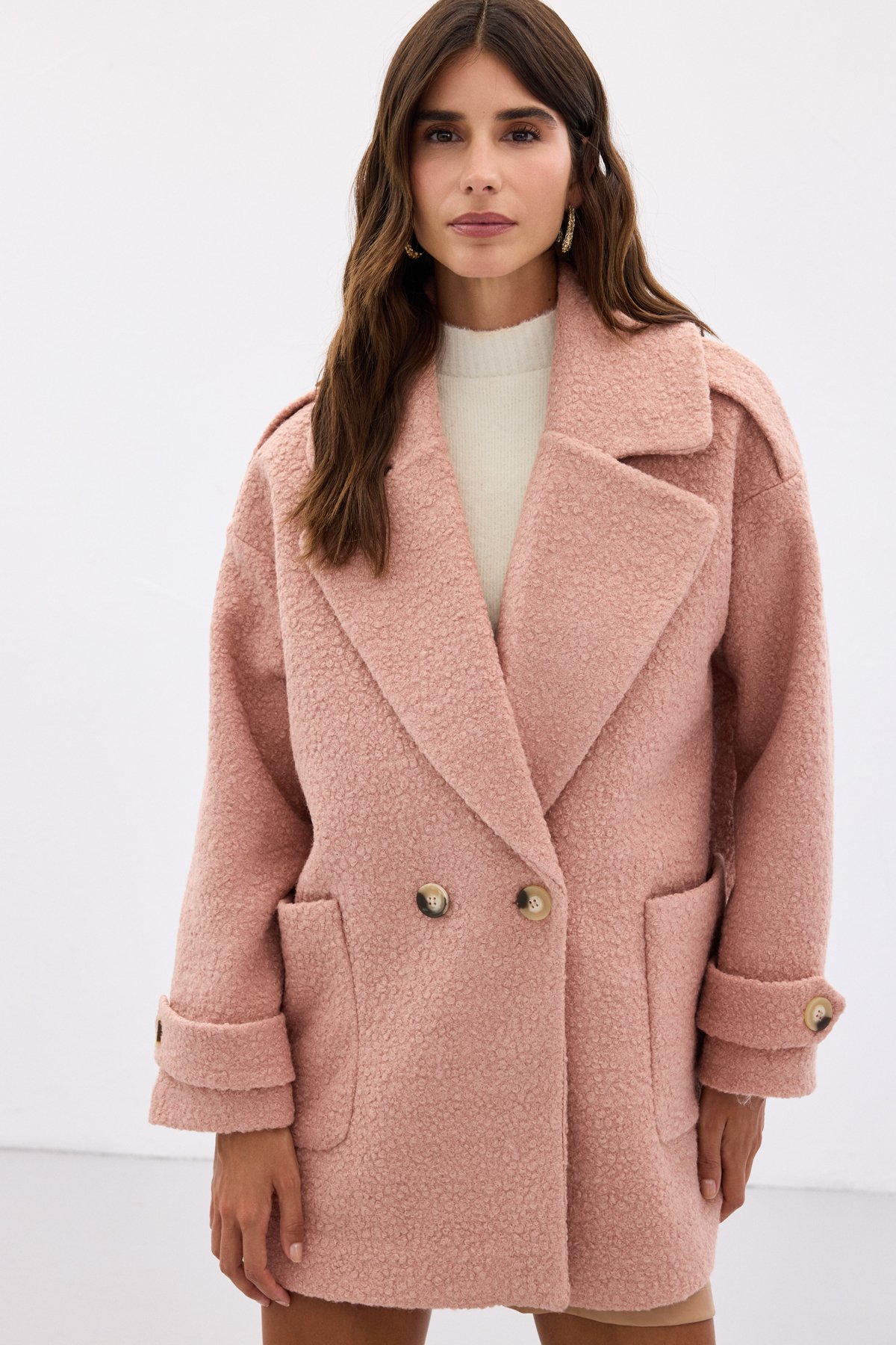 Buklet Kısa Kaban - Pudra