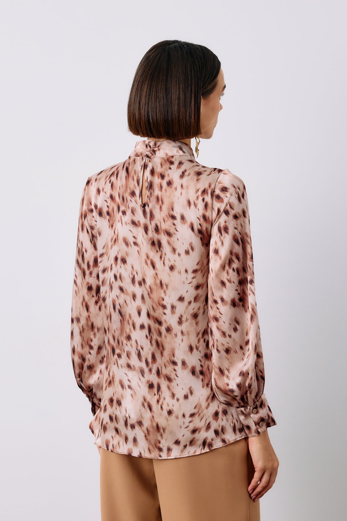 Büzgü Detaylı Bluz - VİZON