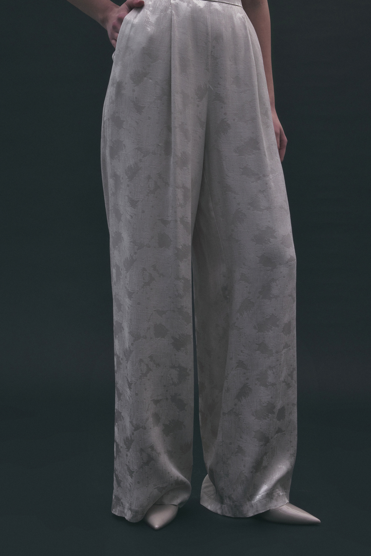 Camila Jakarlı Pantolon - Bej