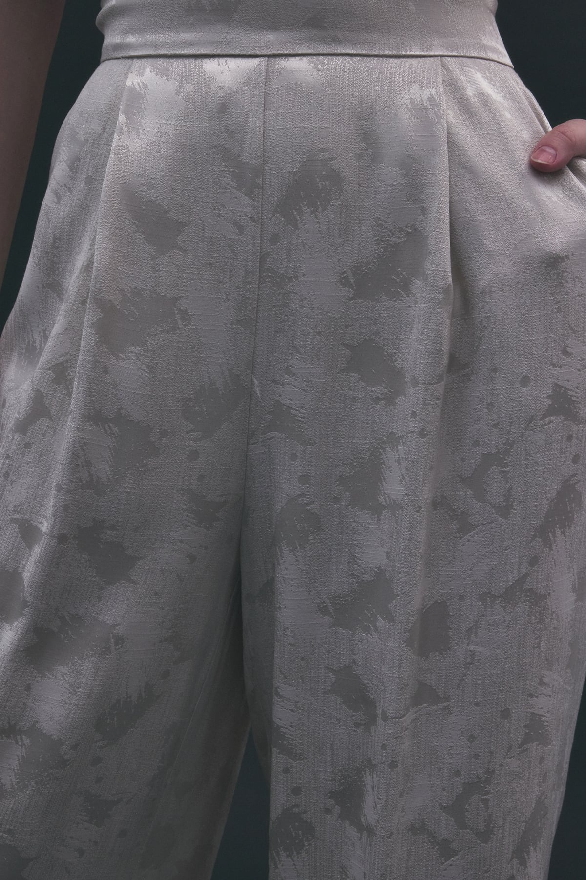 Camila Jakarlı Pantolon - Bej