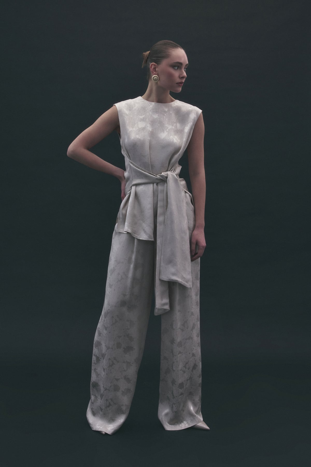 Camila Jakarlı Pantolon - Bej