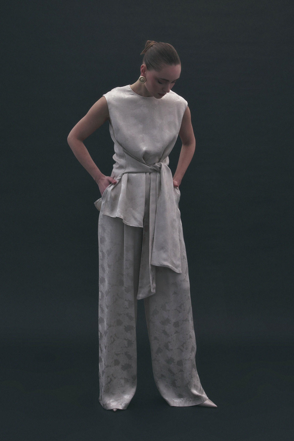 Camila Jakarlı Pantolon - Bej
