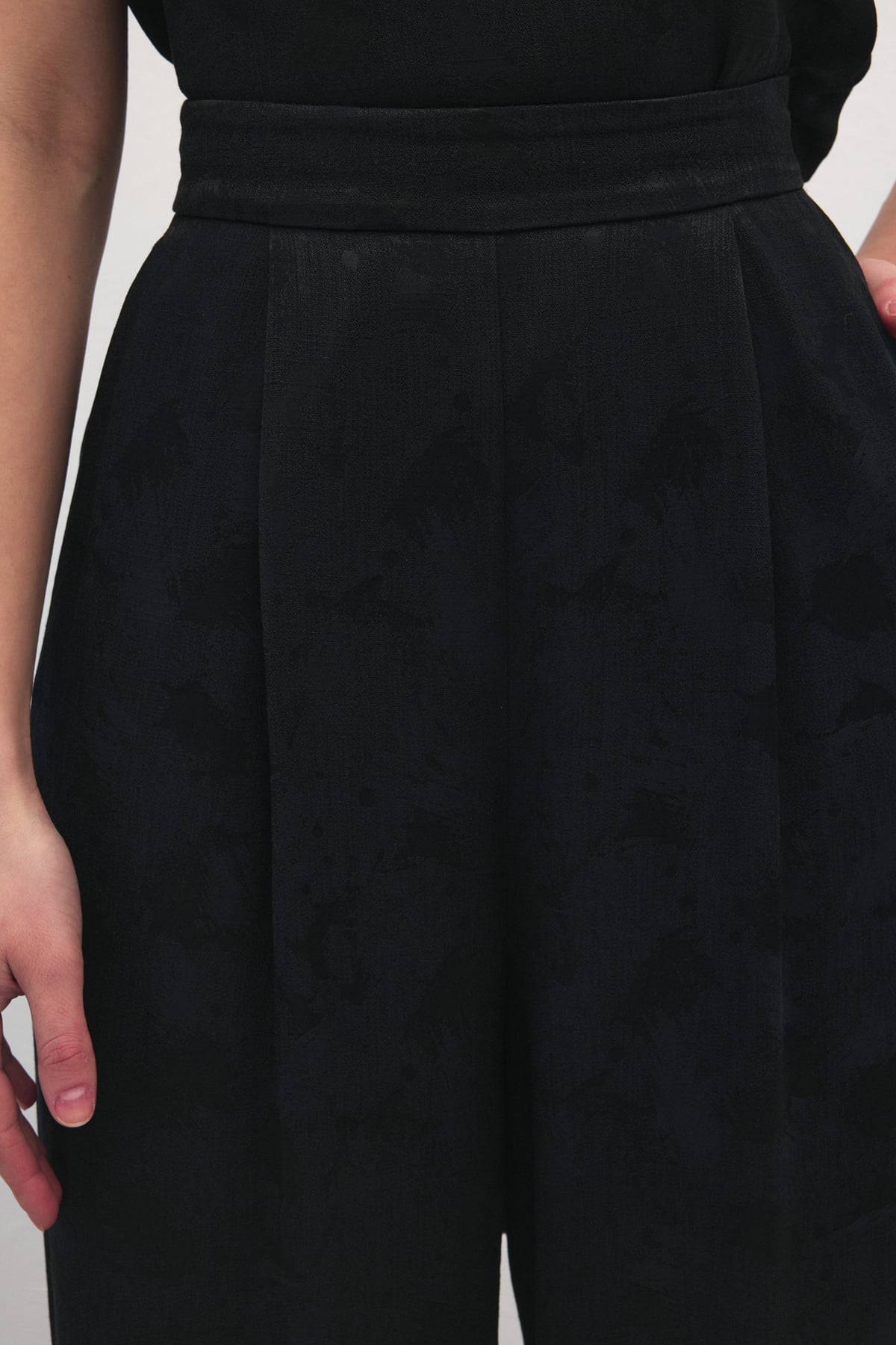 Camila Jakarlı Pantolon - Siyah
