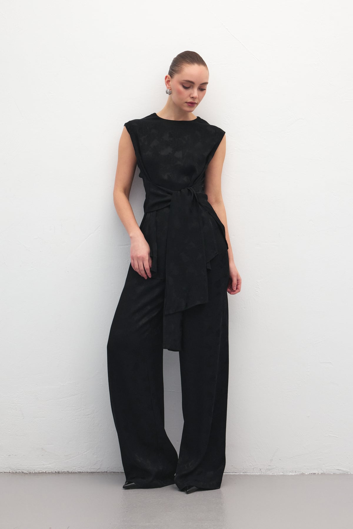 Camila Jakarlı Pantolon - Siyah