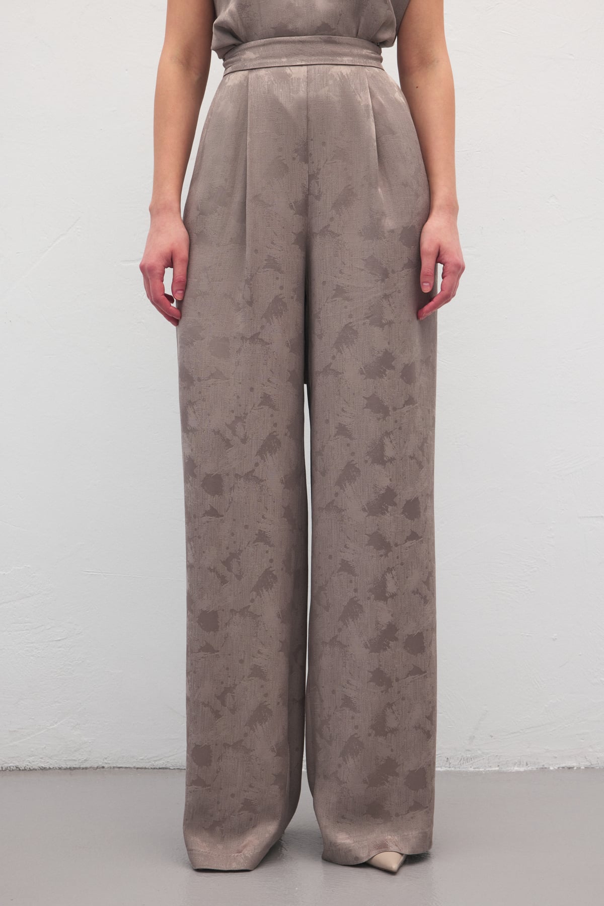 Camila Jakarlı Pantolon - Vizon