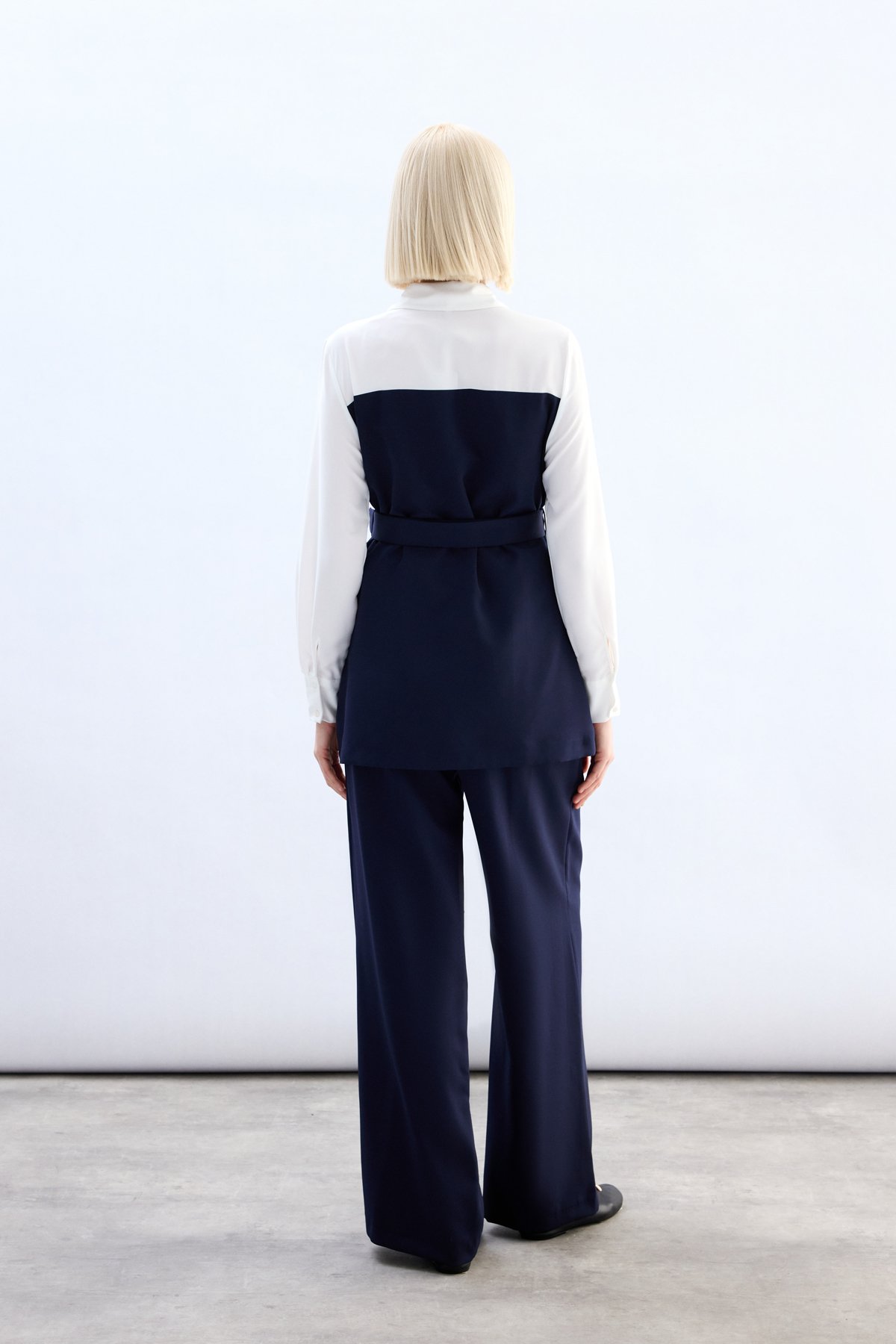 Ceket Görünümlü Gömlek - Lacivert