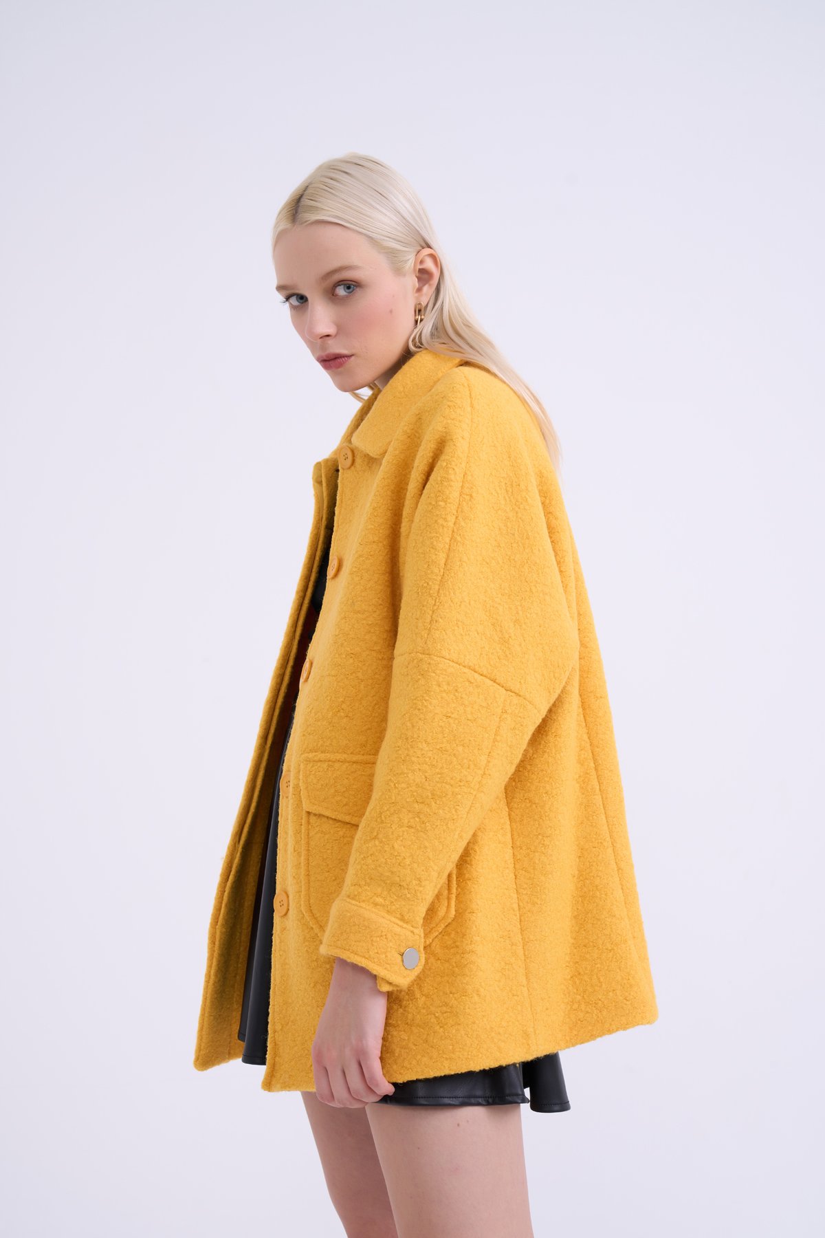 Cep detaylı buklet kaban - SARI