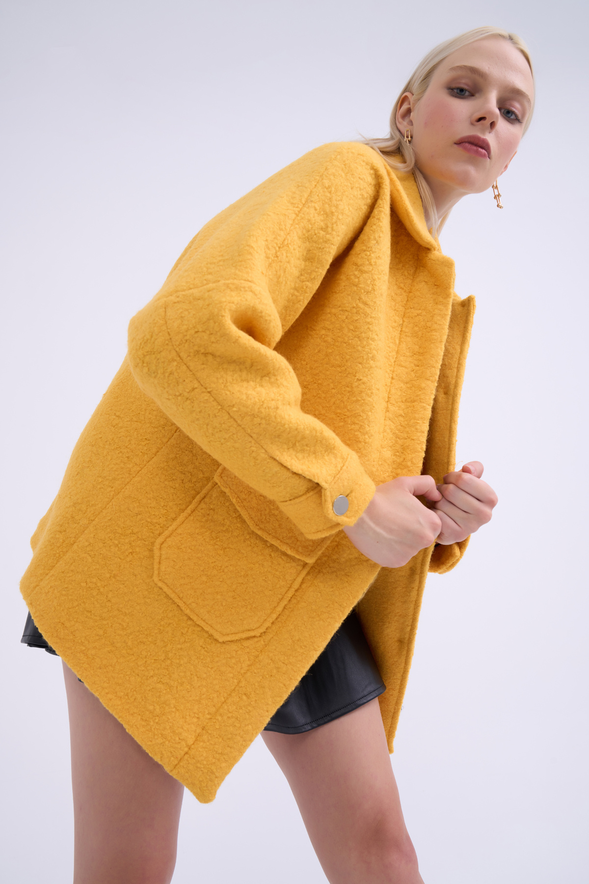 Cep detaylı buklet kaban - SARI