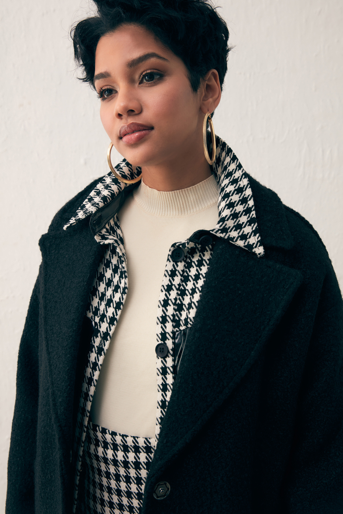 Cep Detaylı Oversize Kaban - SİYAH