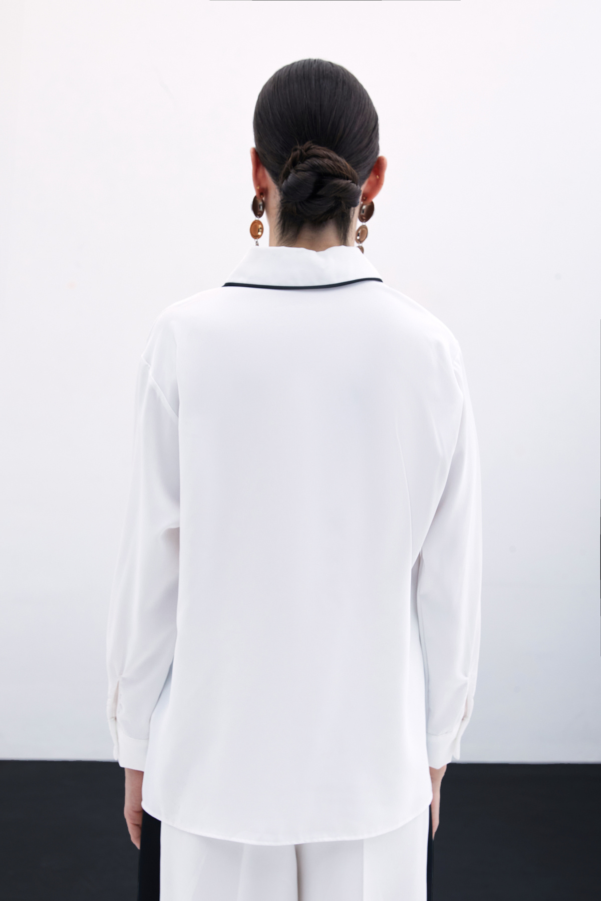 Cep Detaylı Salaş Gömlek - Ekru