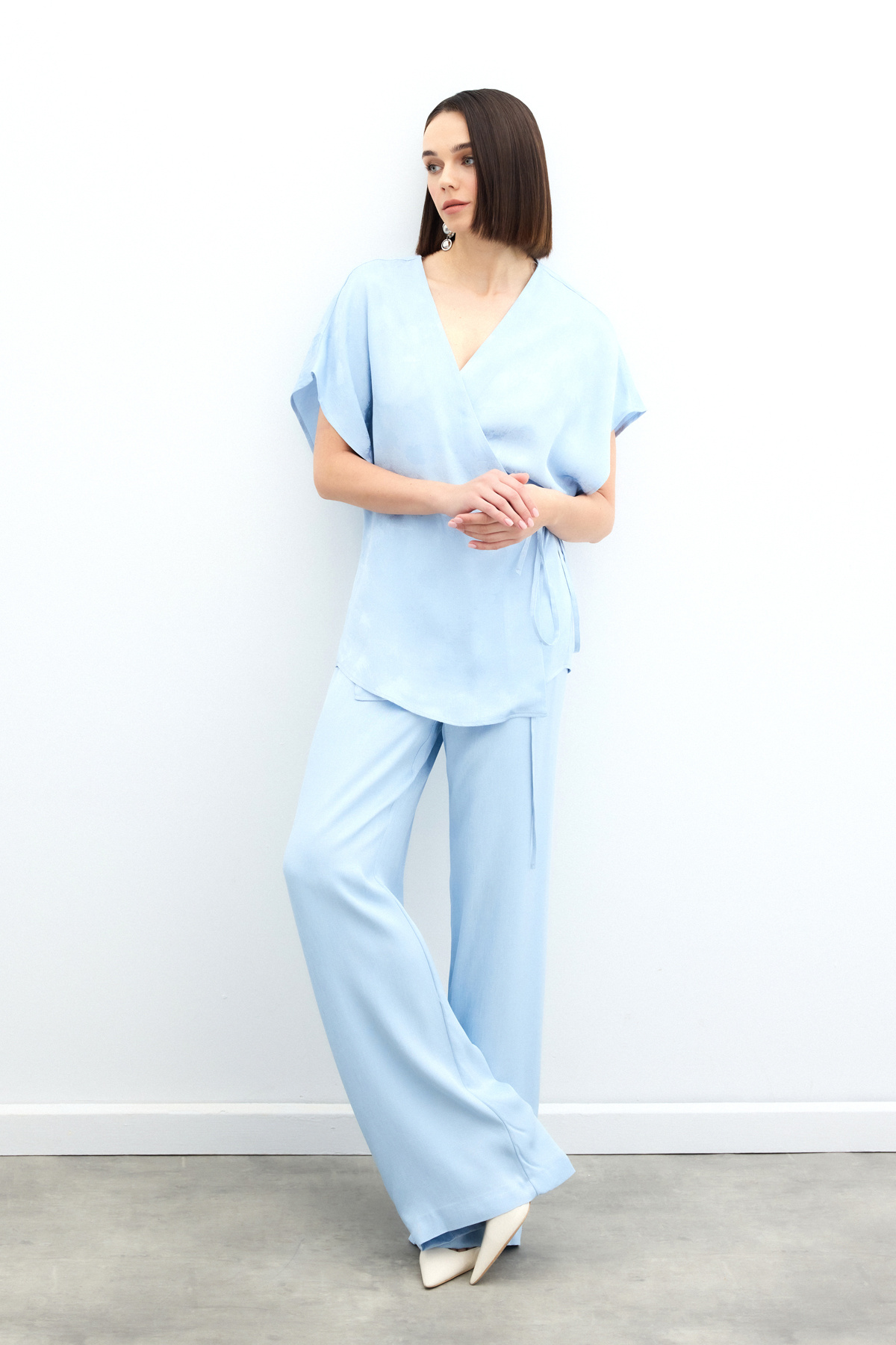 Cepli Bol Pantolon - Bebe Mavi