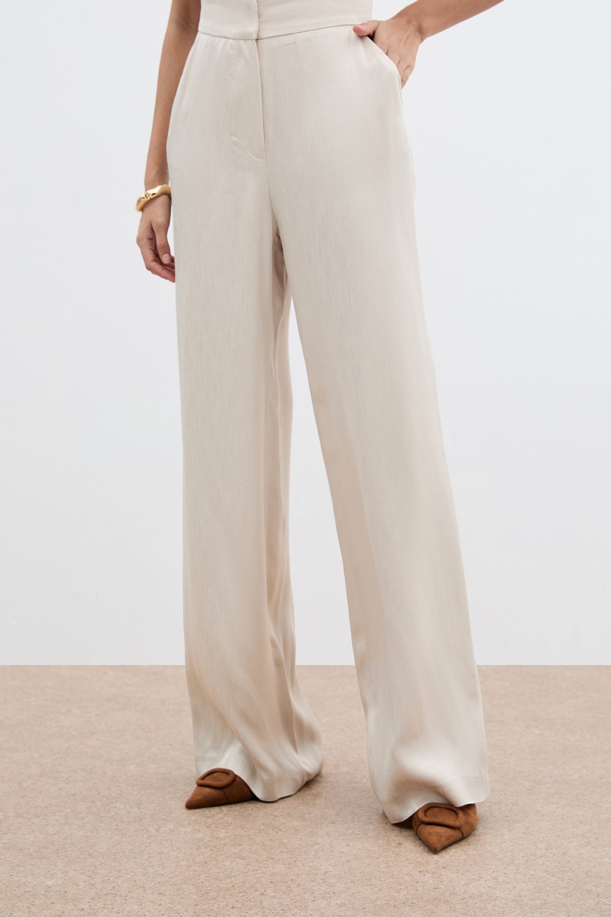 Cepli Bol Pantolon - Bej