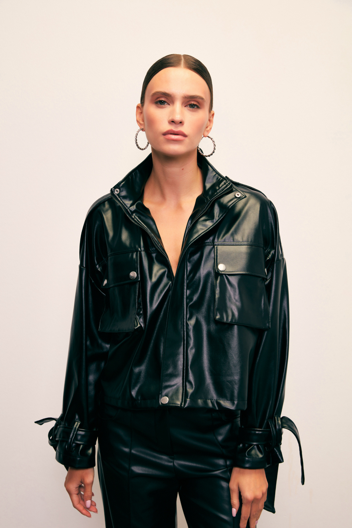 Cepli Deri Ceket - SİYAH