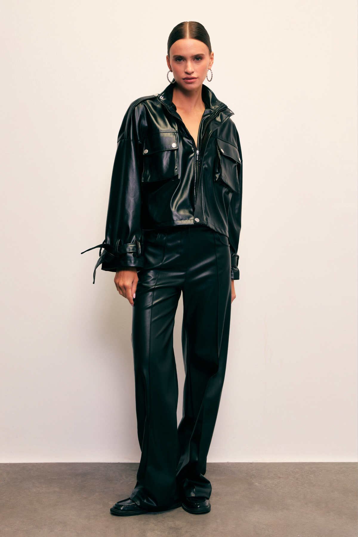 Cepli Deri Ceket - SİYAH