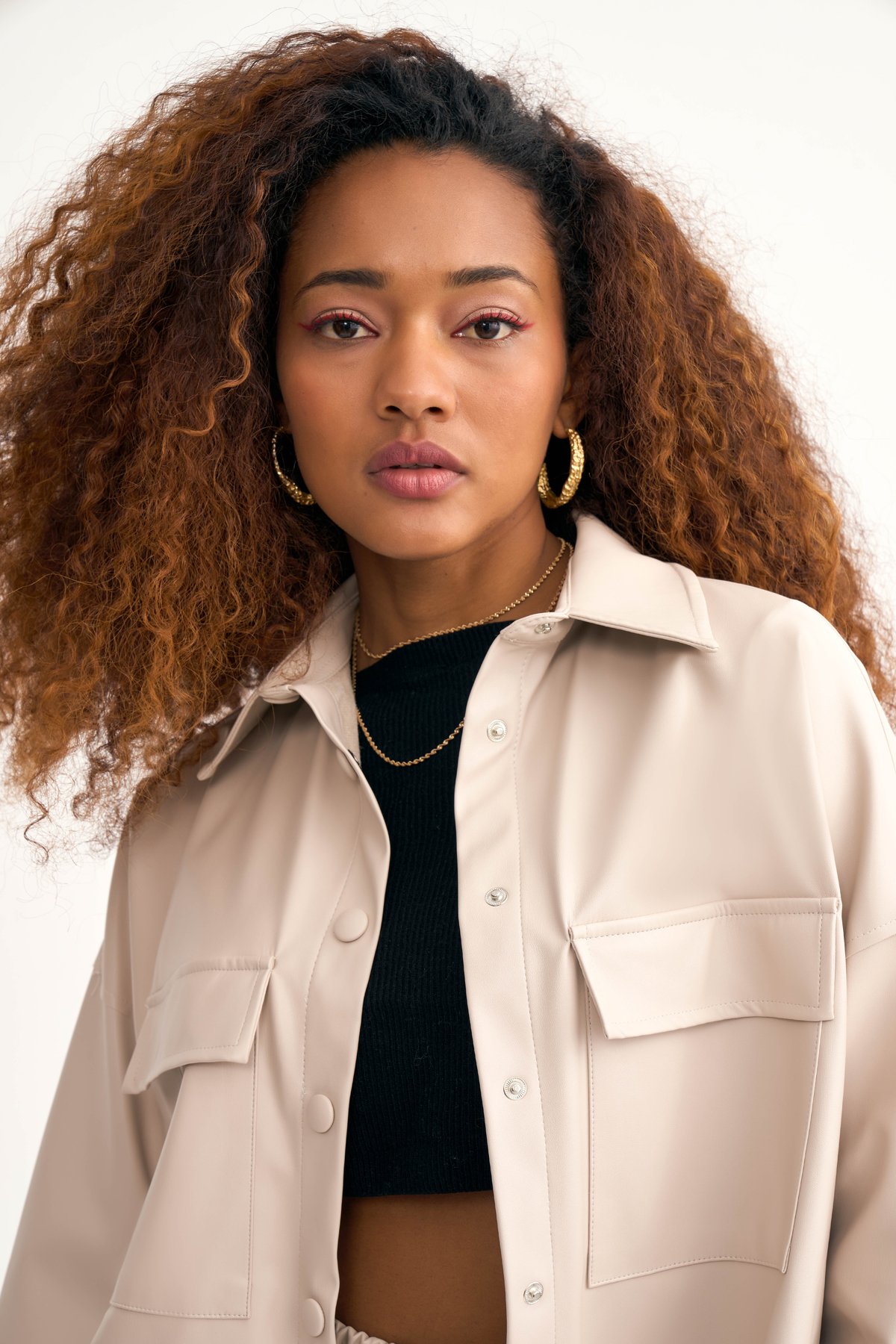 Cepli deri gömlek ceket - TAŞ