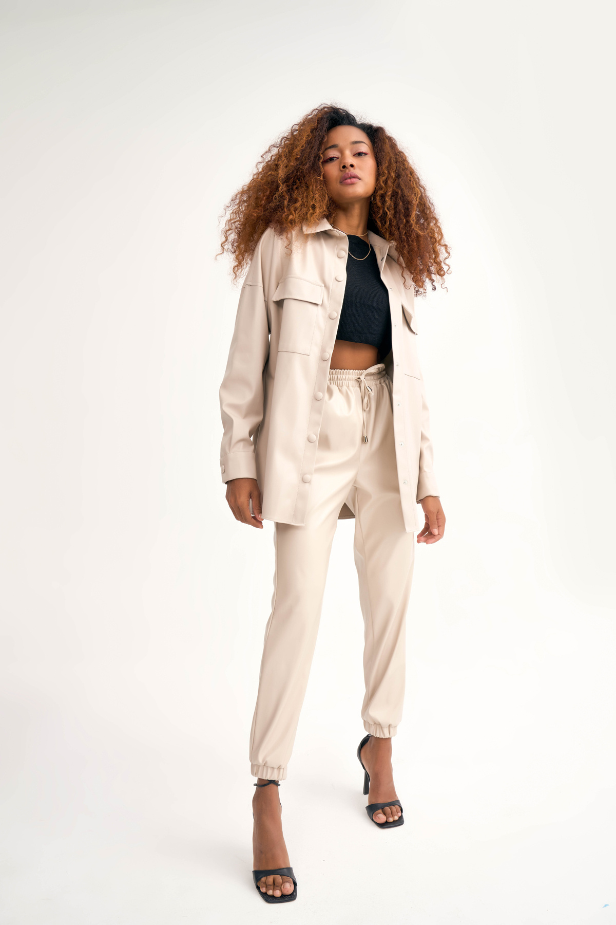 Cepli deri gömlek ceket - TAŞ