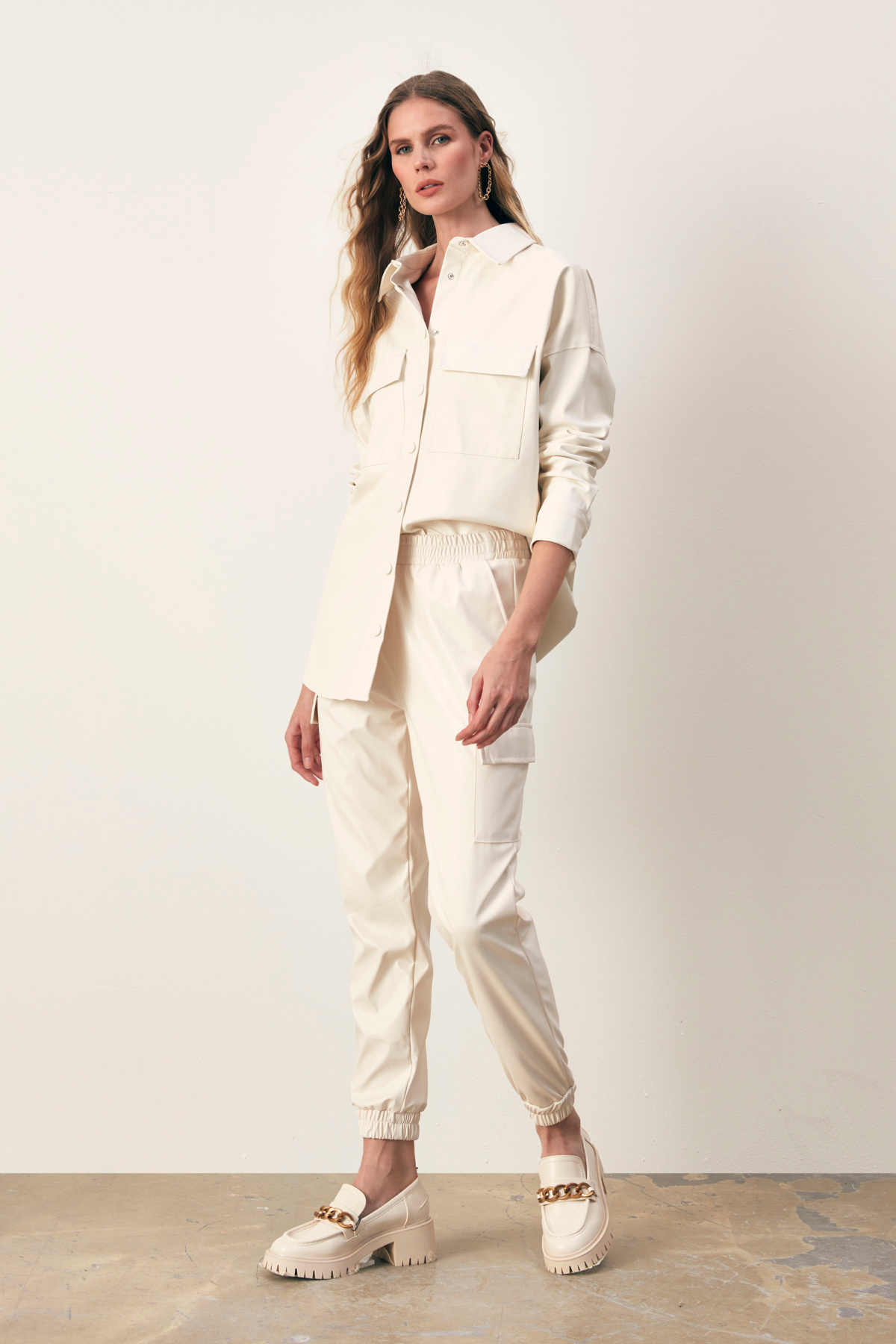 Cepli Kargo Pantolon - EKRU