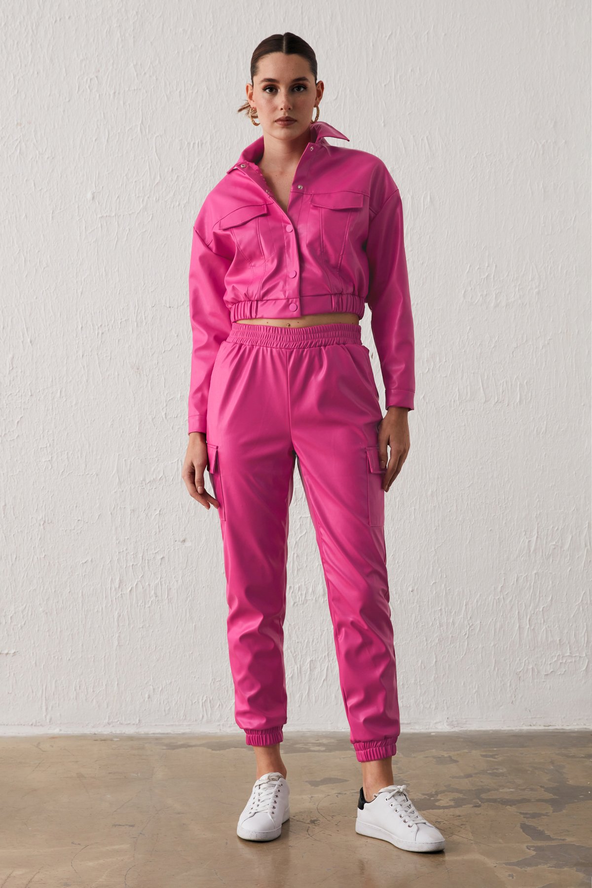 Cepli Kargo Pantolon - FUŞYA