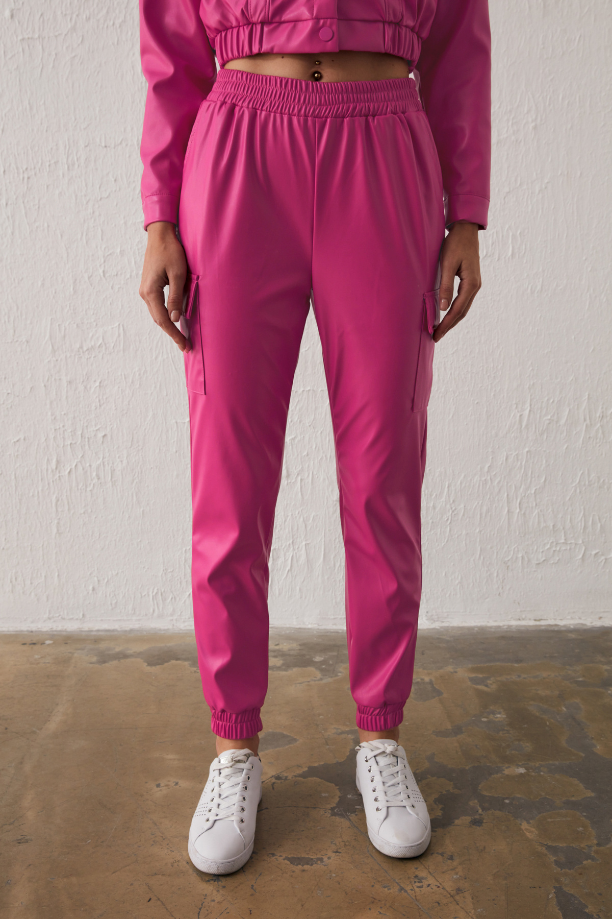 Cepli Kargo Pantolon - FUŞYA