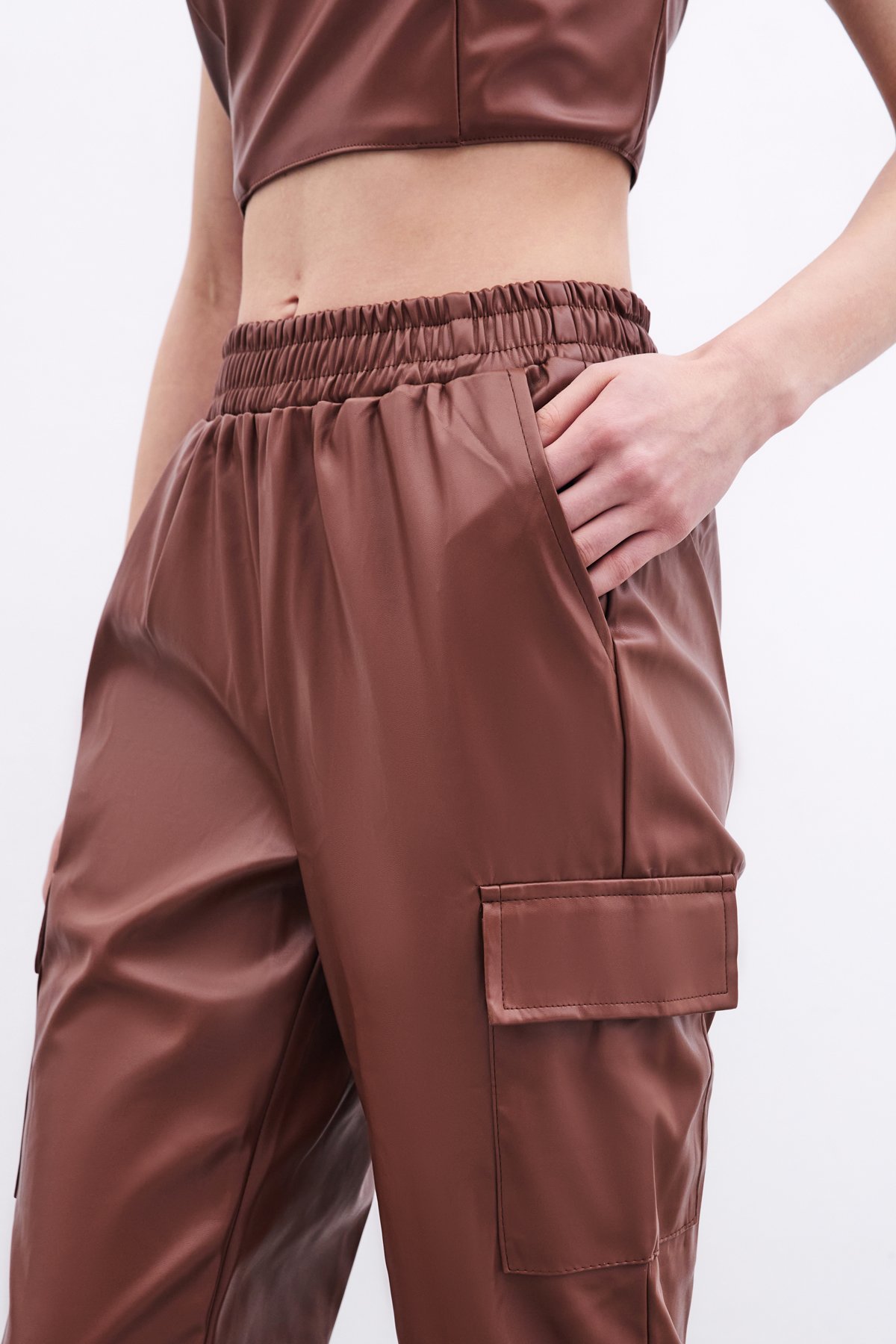 Cepli Kargo Pantolon - Koyu Kahve