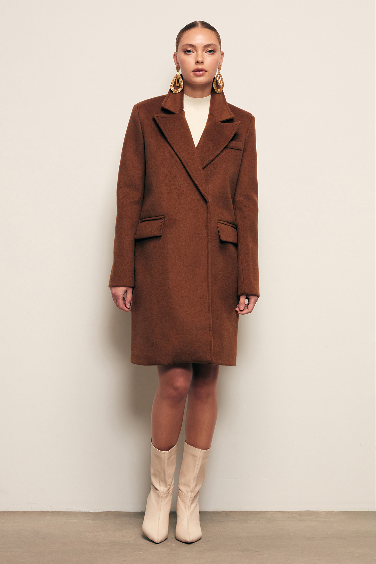 Cepli Kaşe Kaban - KAHVE