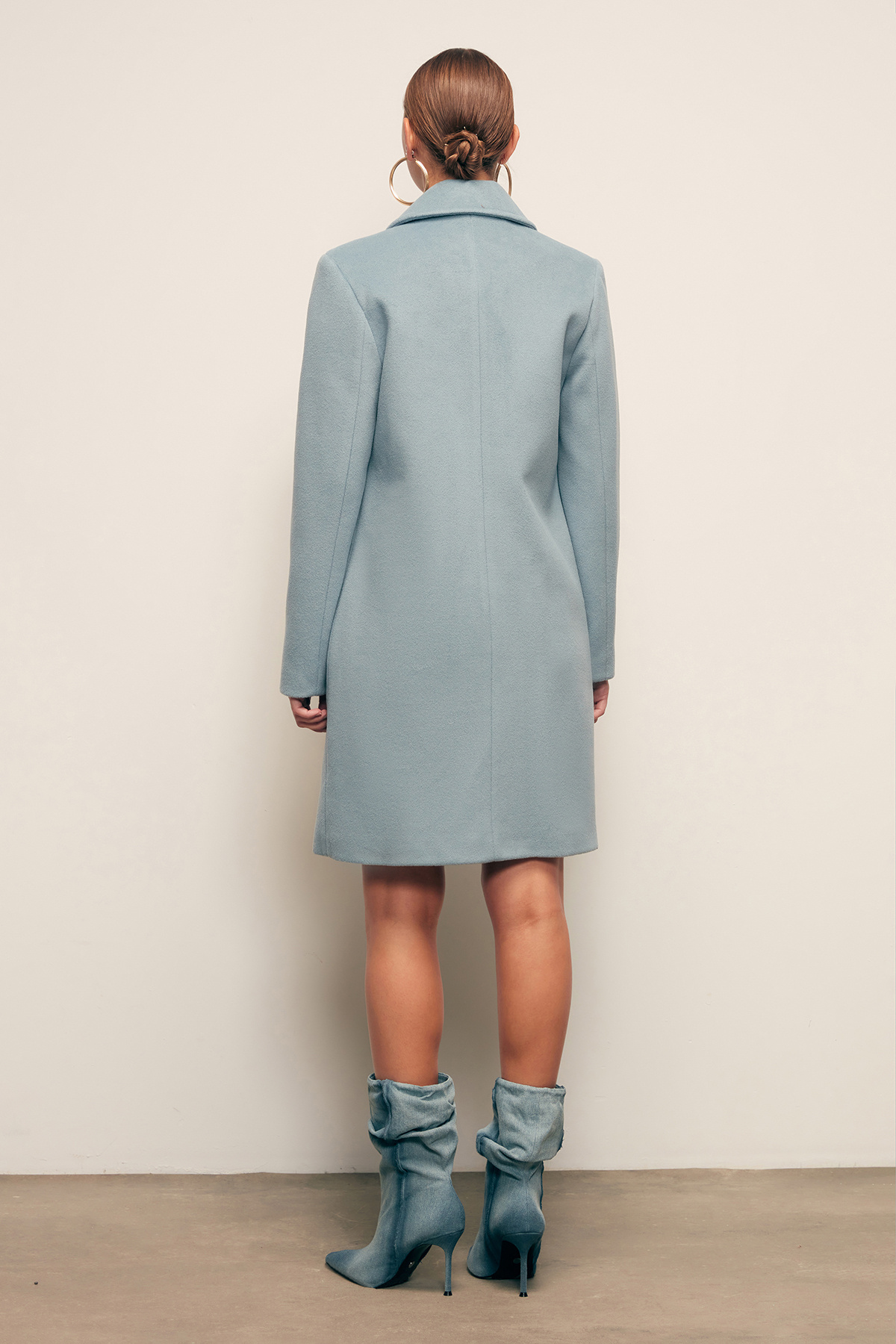 Cepli Kaşe Kaban - MAVİ