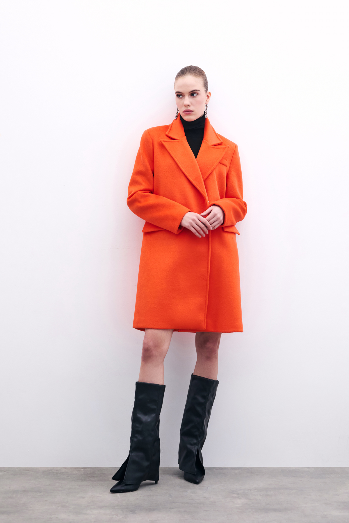 Cepli Kaşe Kaban - Oranj