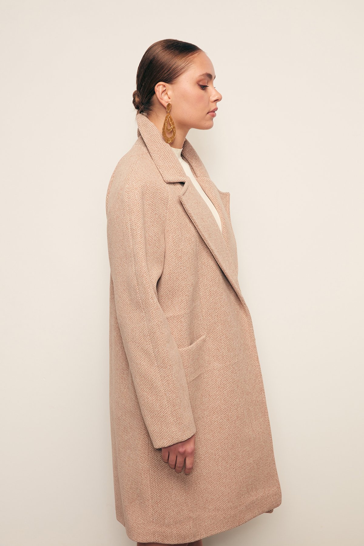 Pockets Short Coat - CAMEL