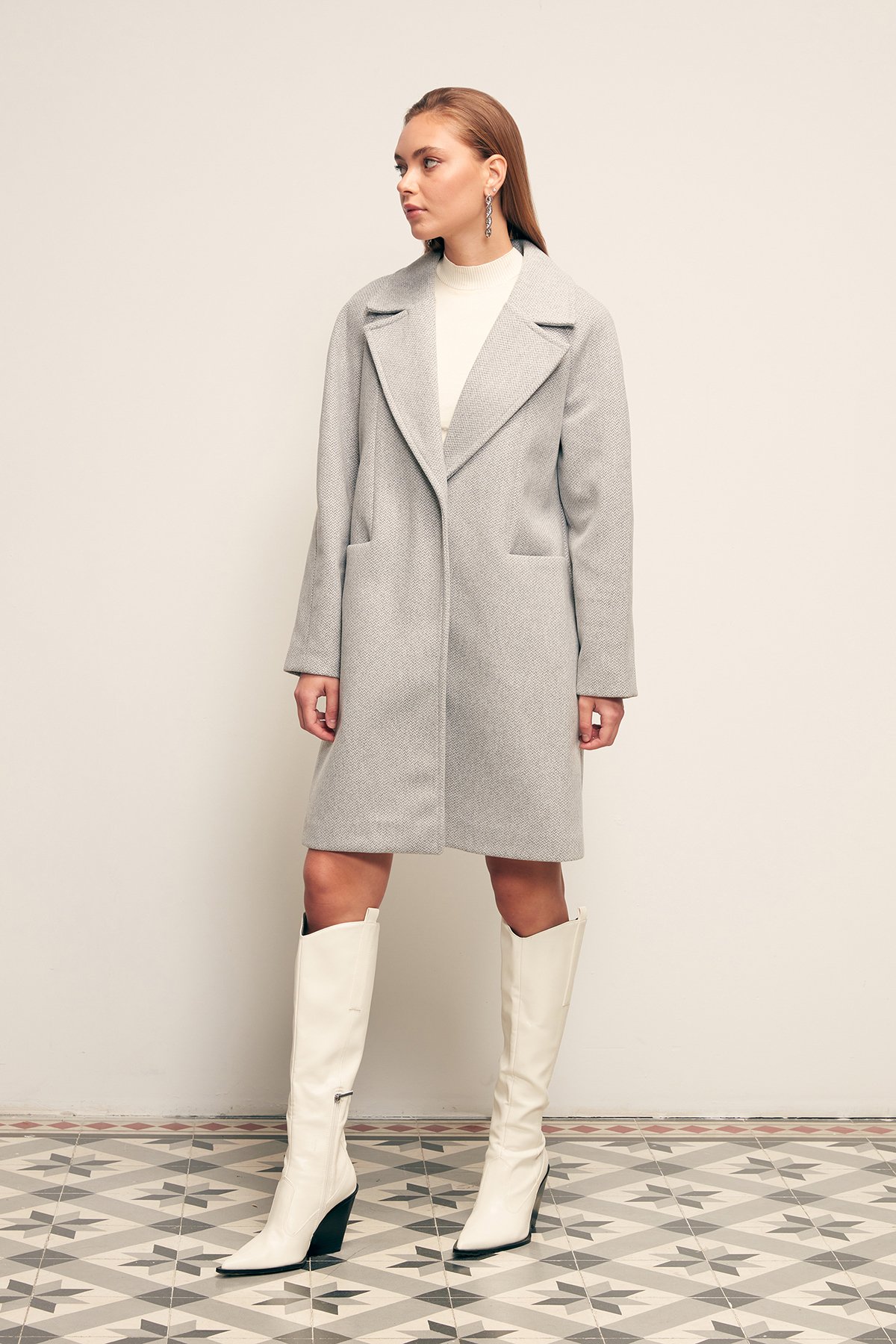 Cepli Kısa Kaban - GRİ