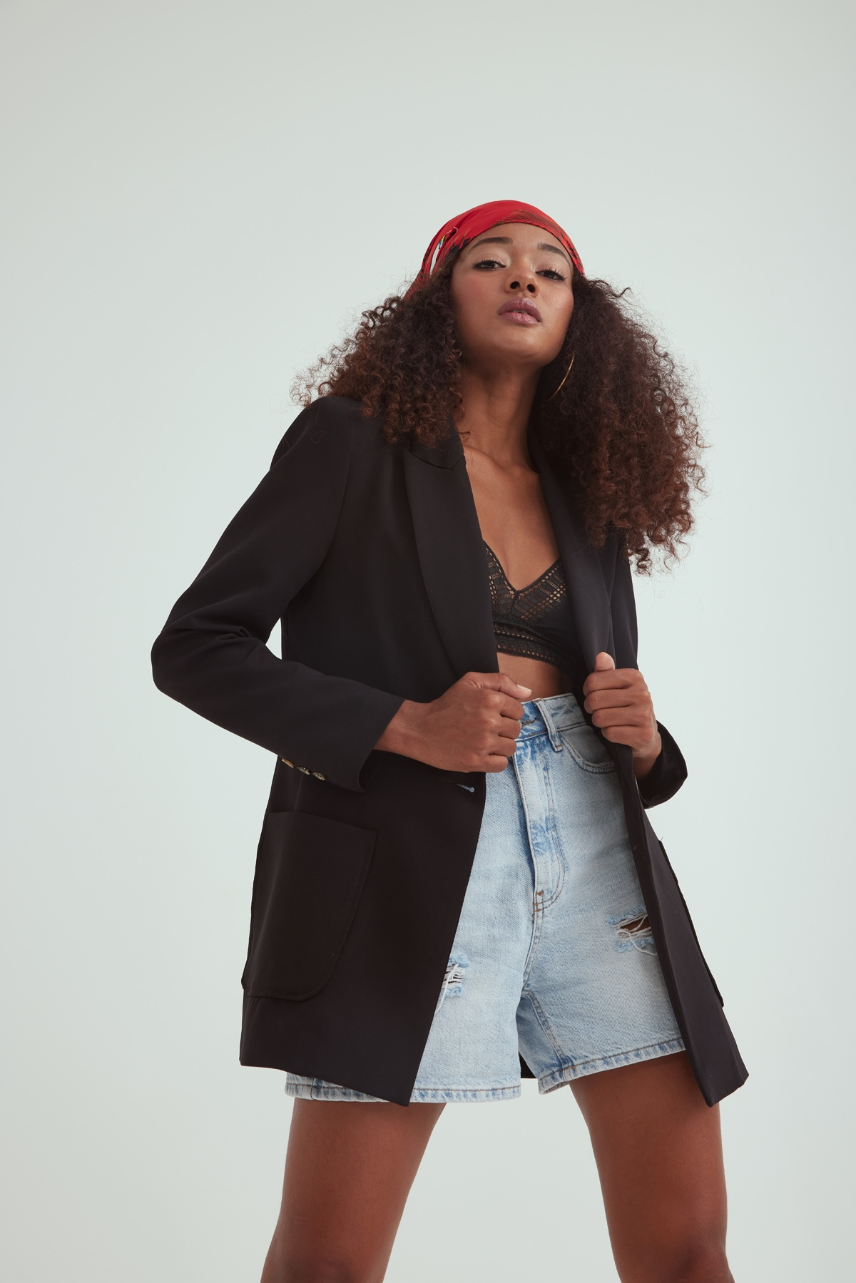 Cepli klasik ceket - SİYAH