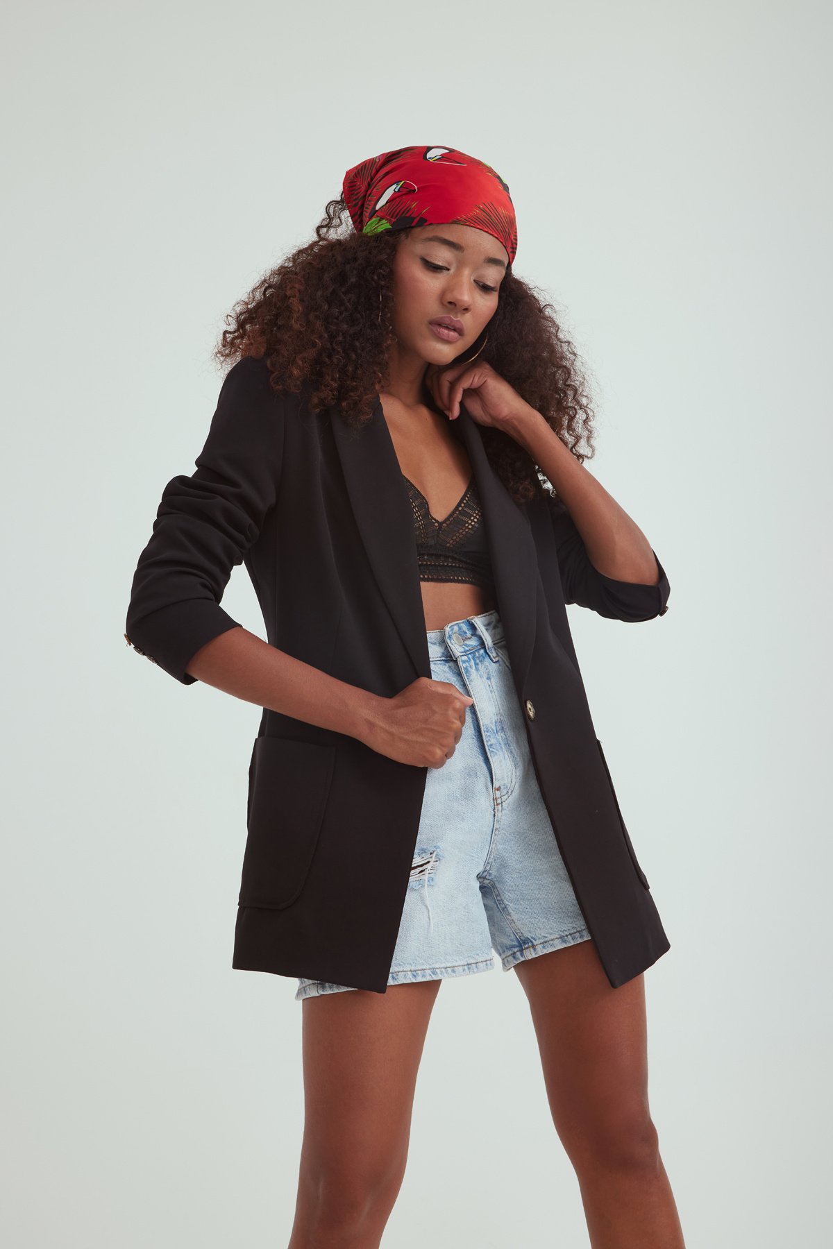 Cepli klasik ceket - SİYAH