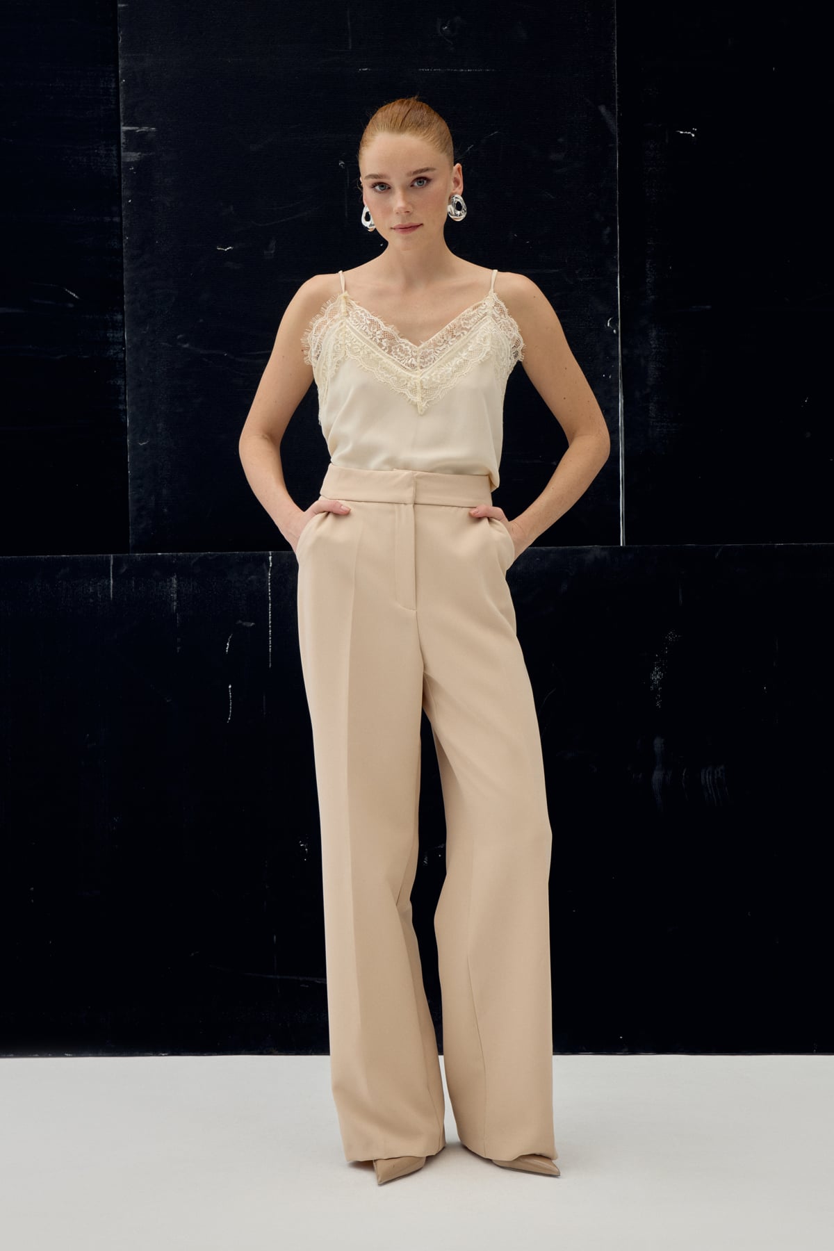 Cepli Klasik Pantolon - Bej