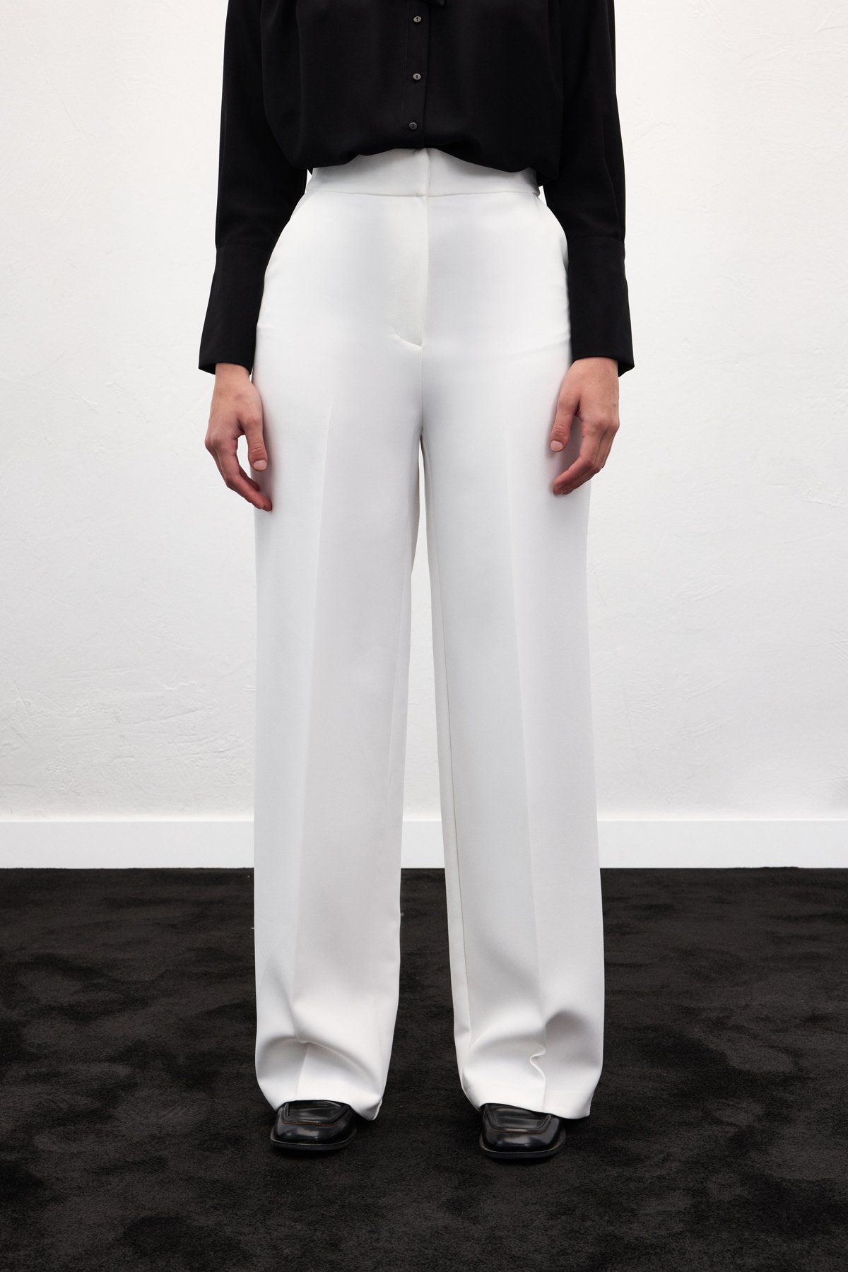 Cepli Klasik Pantolon - Ekru