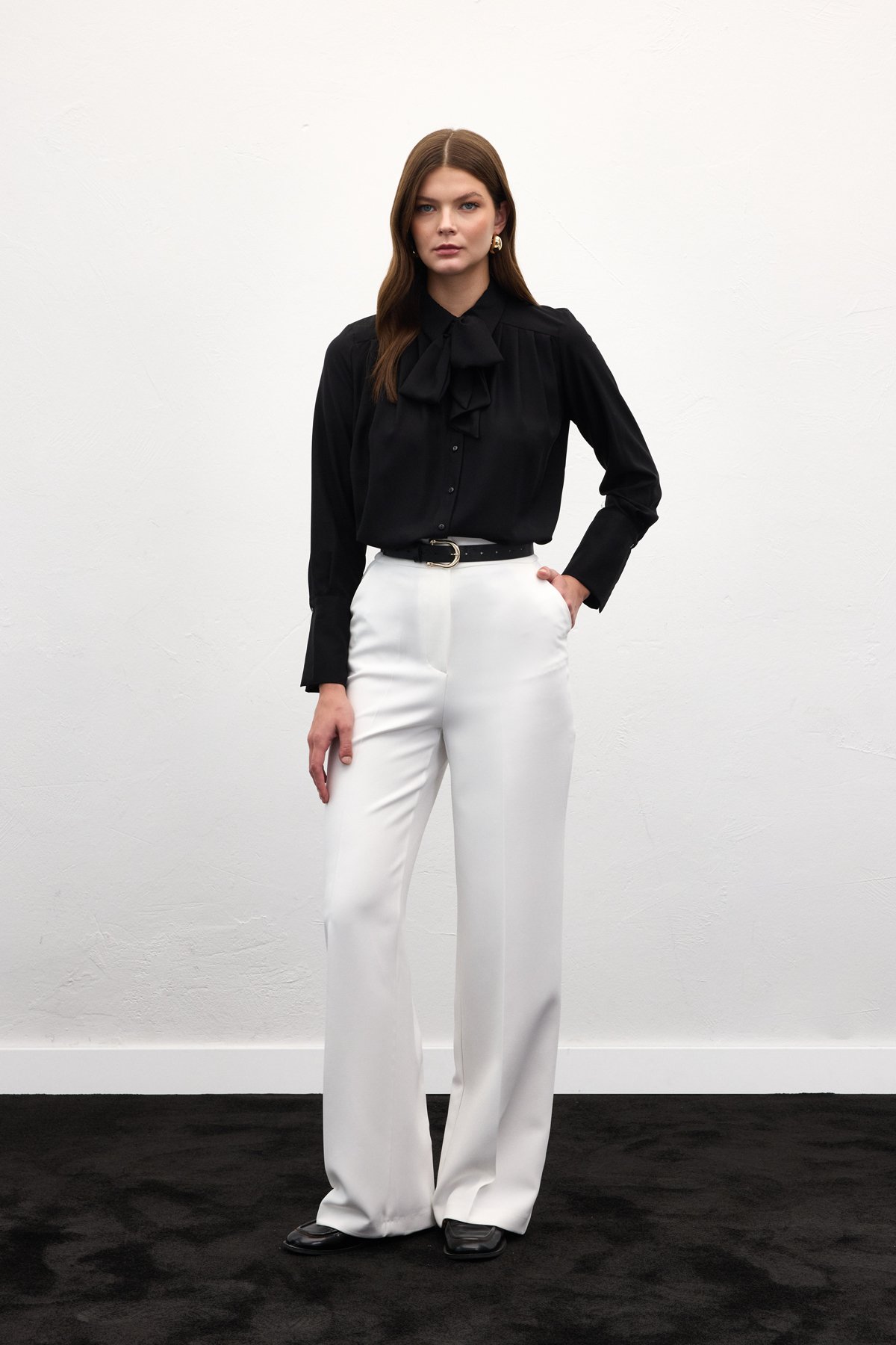 Cepli Klasik Pantolon - Ekru