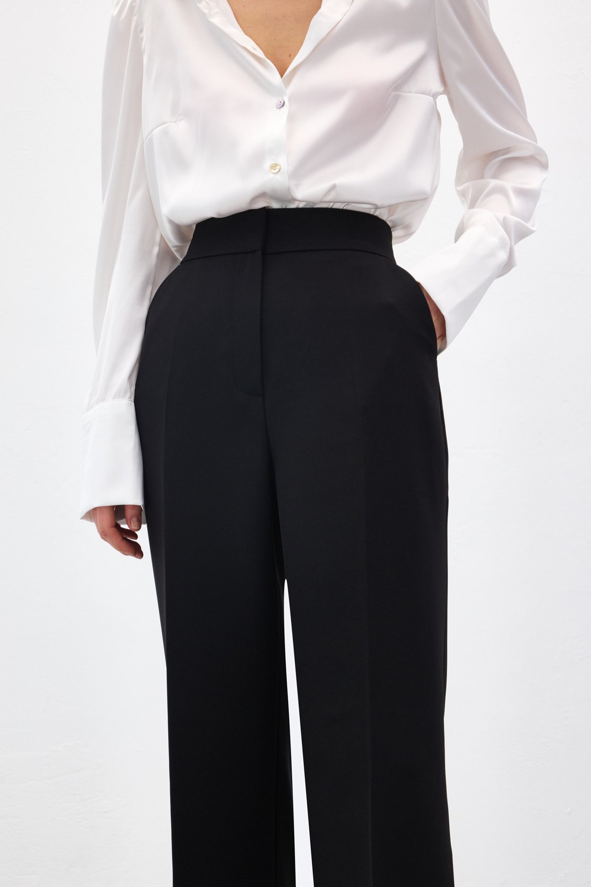 Cepli Klasik Pantolon - Siyah