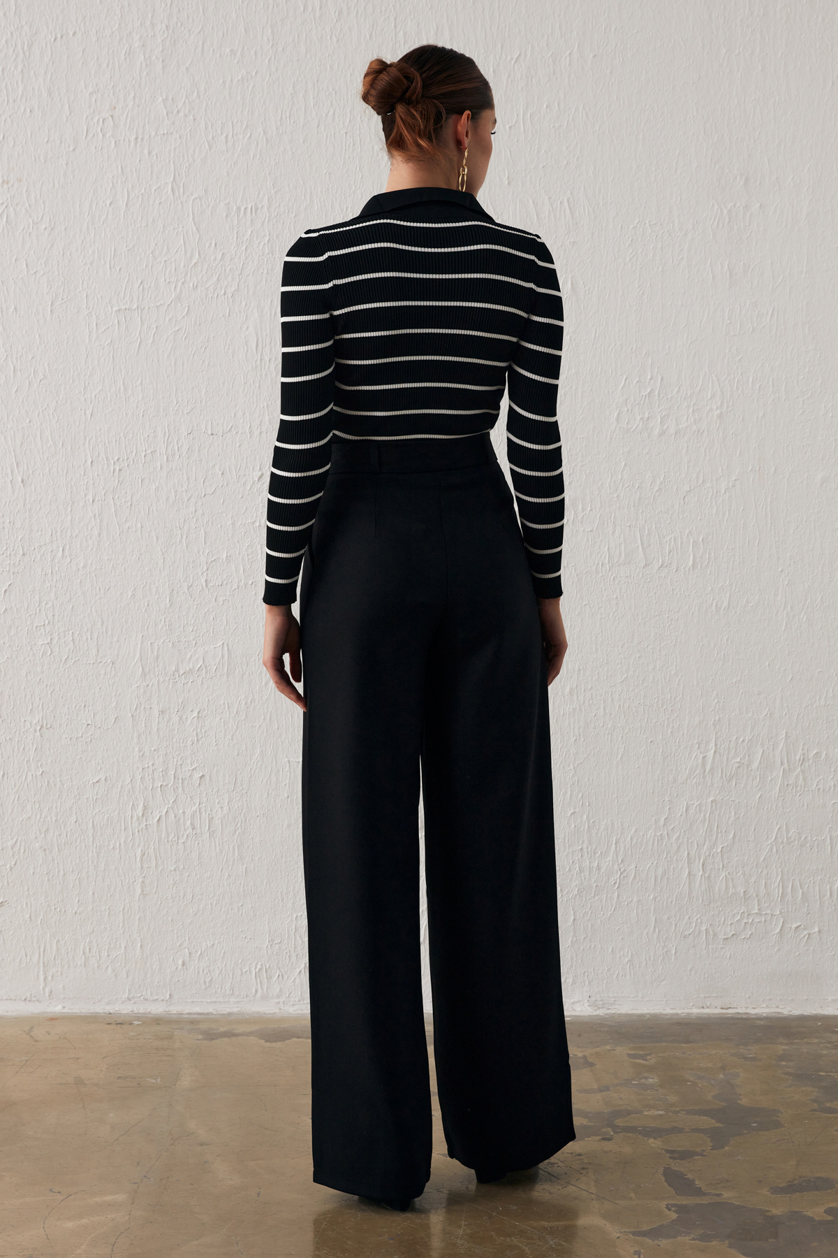 Cepli Palazzo Pantolon - SİYAH