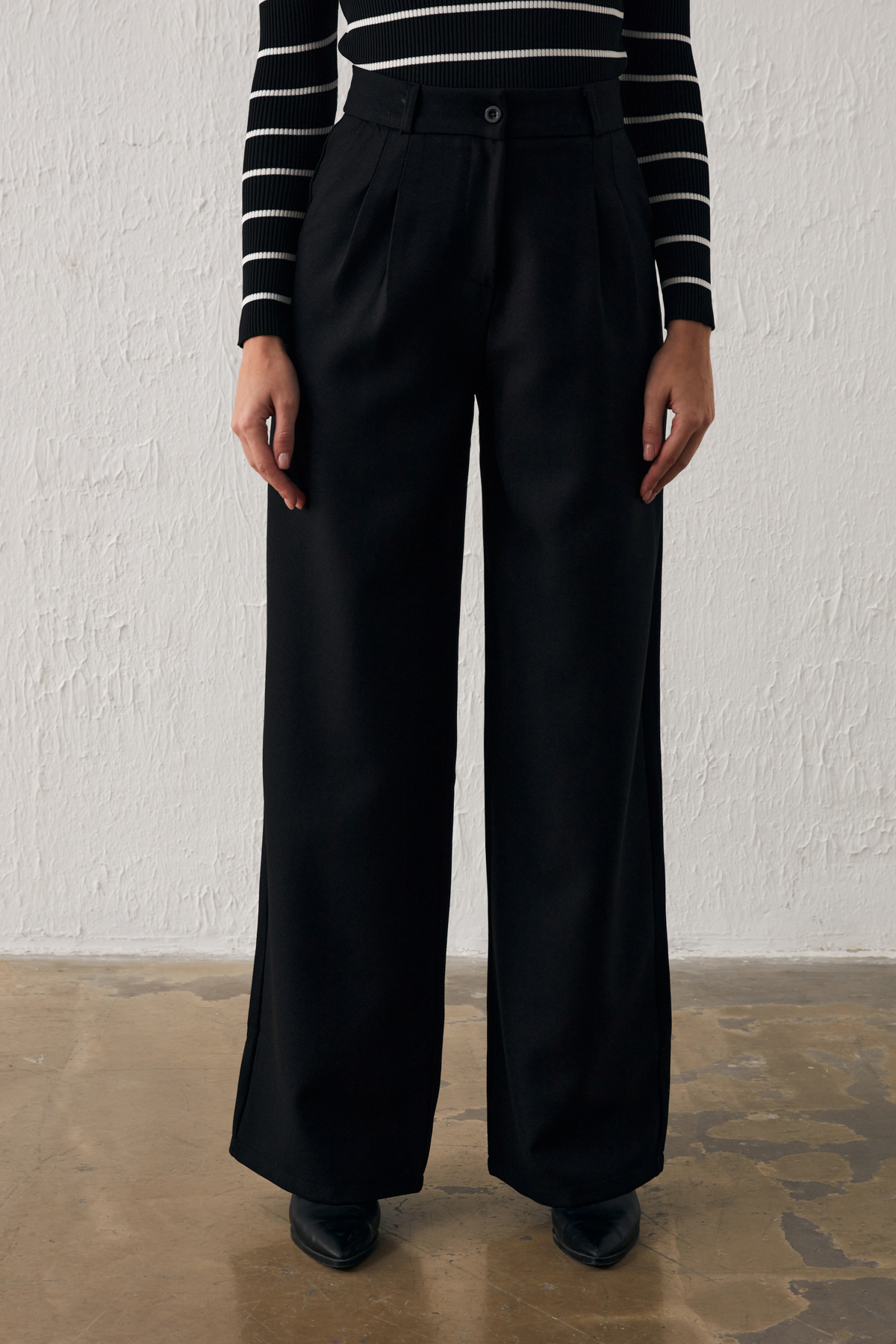 Cepli Palazzo Pantolon - SİYAH