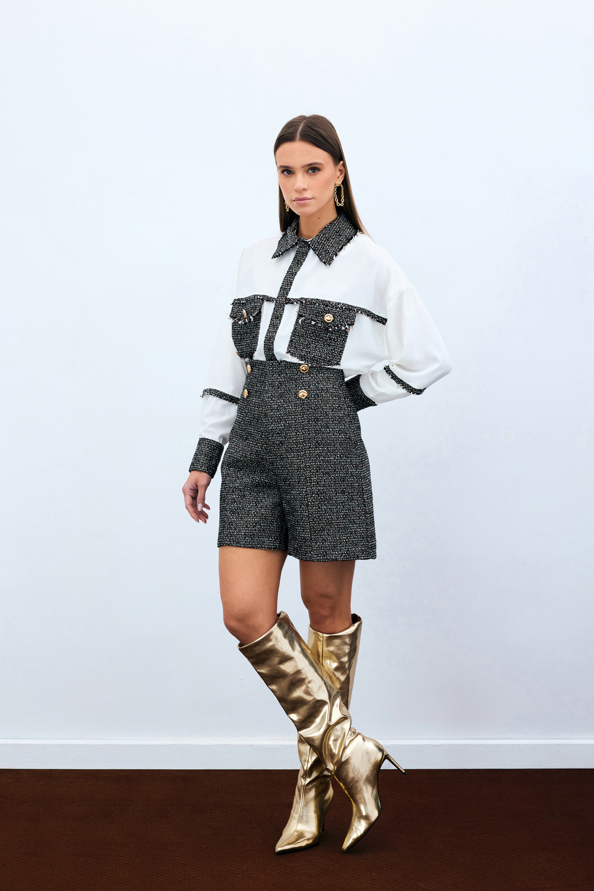 Cepli Tüvitli Gömlek - Kahve