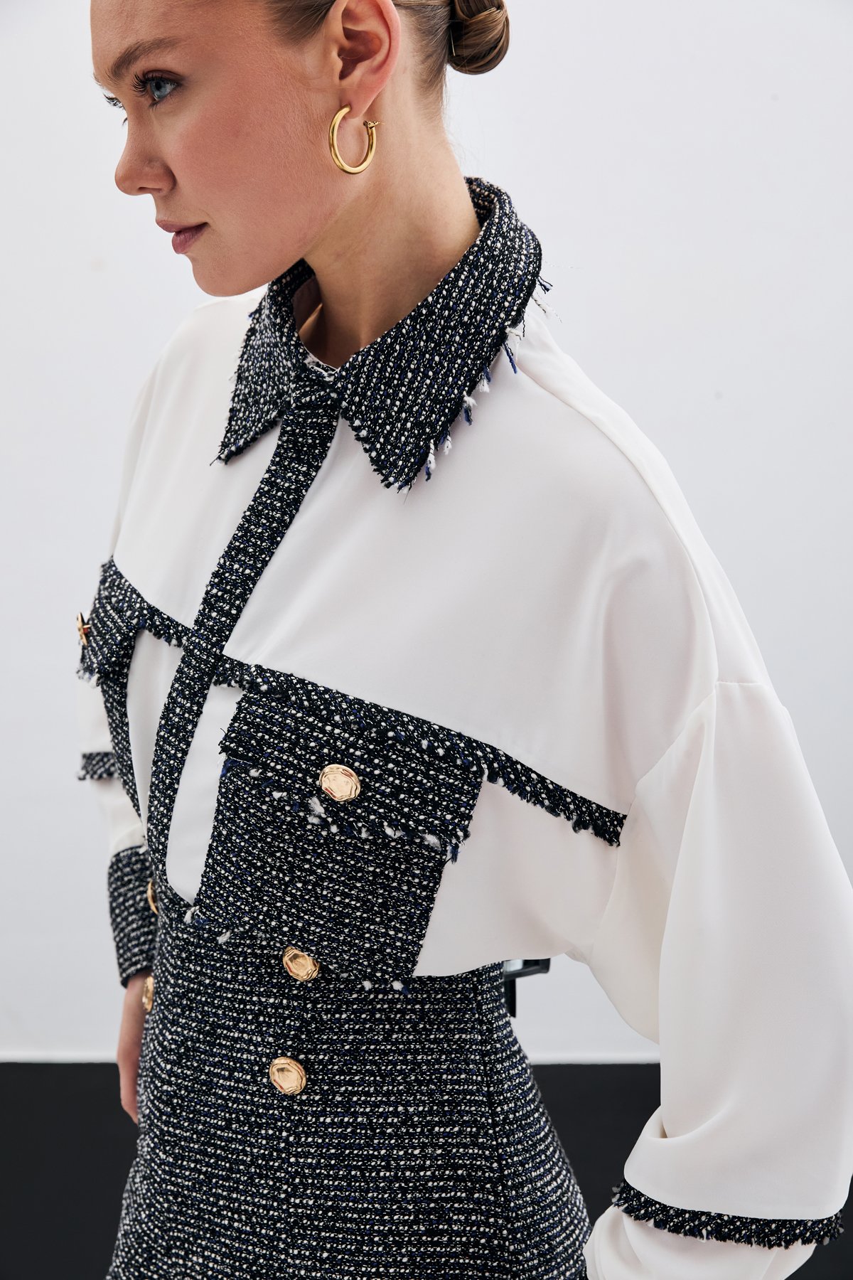 Cepli Tüvitli Gömlek - Sax Mavi