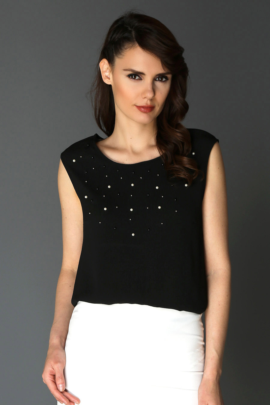 258-1063 İNCİ DETAYLI BLUZ