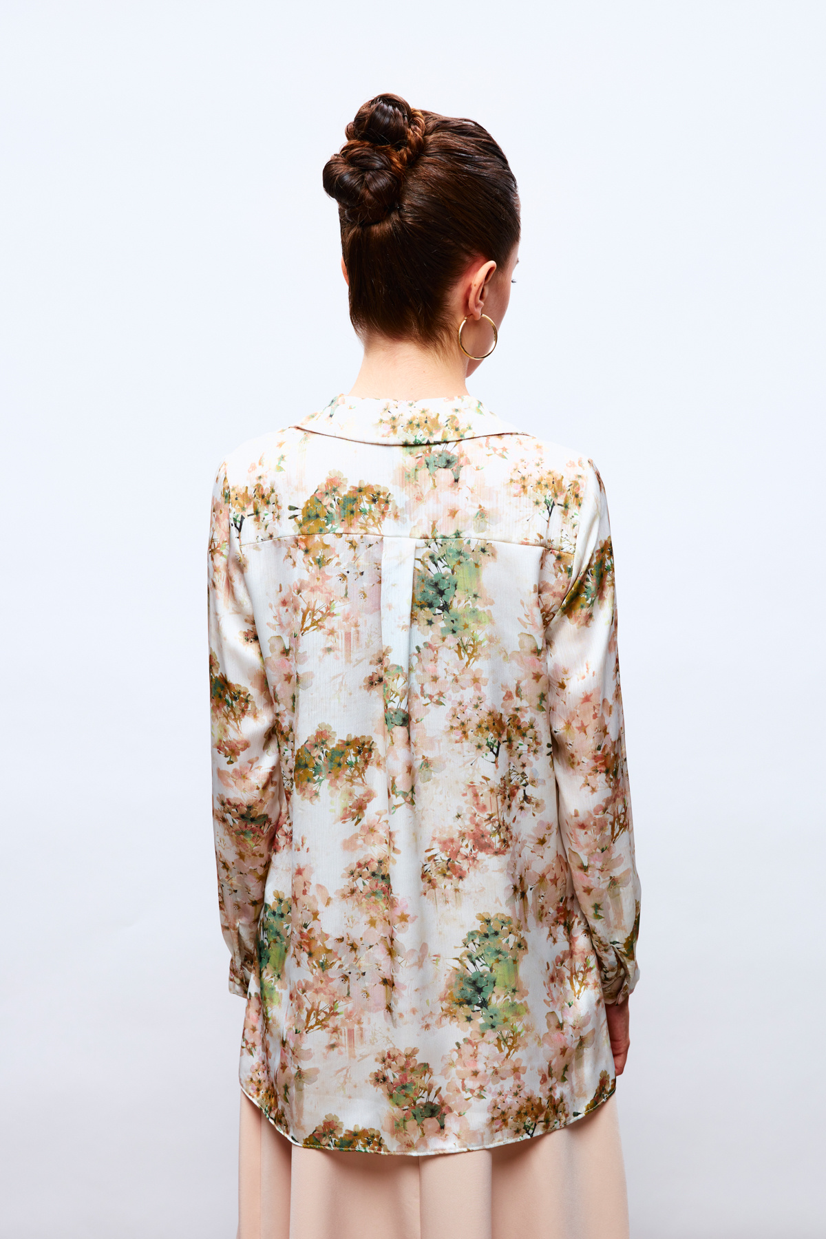 Çiçek Desenli Gömlek - ÇAĞLA YEŞİLİ