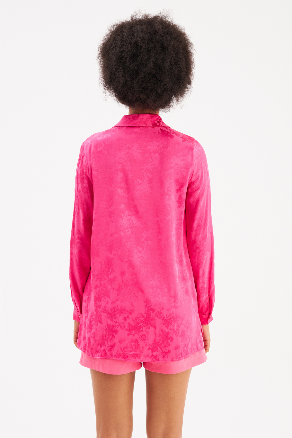 Floral Patterned Shirt - FuchsIa