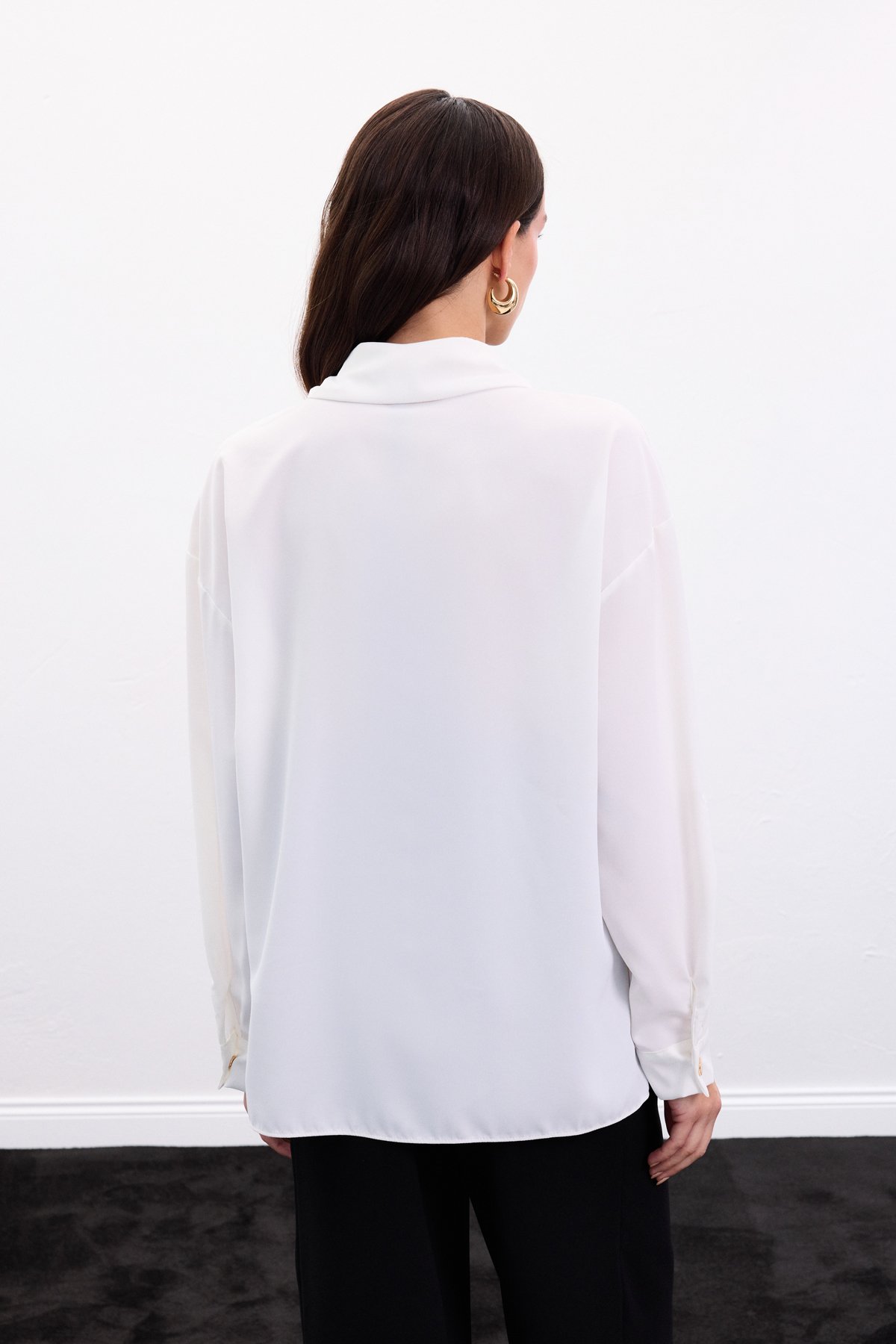 Çıtçıt Detaylı Gömlek - Ekru